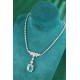 Ruif Jewelry Classic Design S925 Silver  15.56ct Lab Grown Paraiba Sapphire Pendant Necklace Gemstone Jewelry