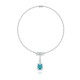 Ruif Jewelry Classic Design S925 Silver  15.56ct Lab Grown Paraiba Sapphire Pendant Necklace Gemstone Jewelry