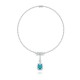 Ruif Jewelry Classic Design S925 Silver 15.56ct Lab Grown Paraiba Sapphire Pendant Necklace Gemstone Jewelry Ruif Jewelry Classic Design S925 Silver 15.56ct Lab Grown Paraiba Sapphire Pendant Necklace Gemstone Jewelry
