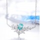 Ruif Jewelry Classic Design S925 Silver 3.046ct Lab Grown Paraiba Sapphire Pendant Necklace Gemstone Jewelry Ruif Jewelry Classic Design S925 Silver 3.046ct Lab Grown Paraiba Sapphire Pendant Necklace Gemstone Jewelry
