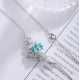 Ruif Jewelry Classic Design S925 Silver 3.046ct Lab Grown Paraiba Sapphire Pendant Necklace Gemstone Jewelry