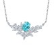 Ruif Jewelry Classic Design S925 Silver 3.046ct Lab Grown Paraiba Sapphire Pendant Necklace Gemstone Jewelry