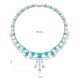 Ruif Jewelry Classic Design S925 Silver  68.4ct Lab Grown Paraiba Sapphire Pendant Necklace Gemstone Jewelry