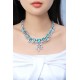 Ruif Jewelry Classic Design S925 Silver  68.4ct Lab Grown Paraiba Sapphire Pendant Necklace Gemstone Jewelry