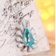 Ruif Jewelry Classic Design S925 Silver  2.6ct Lab Grown Paraiba Sapphire Pendant Necklace Gemstone Jewelry