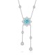 Ruif Jewelry Classic Design S925 Silver  5.025ct Lab Grown Paraiba Sapphire Pendant Necklace Gemstone Jewelry