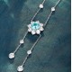 Ruif Jewelry Classic Design S925 Silver  5.025ct Lab Grown Paraiba Sapphire Pendant Necklace Gemstone Jewelry
