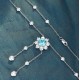 Ruif Jewelry Classic Design S925 Silver  5.025ct Lab Grown Paraiba Sapphire Pendant Necklace Gemstone Jewelry