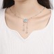 Ruif Jewelry Classic Design S925 Silver  5.025ct Lab Grown Paraiba Sapphire Pendant Necklace Gemstone Jewelry