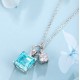 Ruif Jewelry Classic Design S925 Silver 3.27ct Lab Grown Paraiba Sapphire Pendant Necklace Gemstone Jewelry Ruif Jewelry Classic Design S925 Silver 3.27ct Lab Grown Paraiba Sapphire Pendant Necklace Gemstone Jewelry