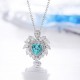 Ruif Jewelry Classic Design S925 Silver 2.252ctct Lab Grown Paraiba Sapphire Pendant Necklace Gemstone Jewelry Ruif Jewelry Classic Design S925 Silver 2.252ctct Lab Grown Paraiba Sapphire Pendant Necklace Gemstone Jewelry