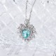 Ruif Jewelry Classic Design S925 Silver 2.252ctct Lab Grown Paraiba Sapphire Pendant Necklace Gemstone Jewelry Ruif Jewelry Classic Design S925 Silver 2.252ctct Lab Grown Paraiba Sapphire Pendant Necklace Gemstone Jewelry