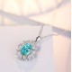 Ruif Jewelry Classic Design S925 Silver 4.364ct Lab Grown Paraiba Sapphire Pendant Necklace Gemstone Jewelry