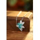 Ruif Jewelry Classic Design S925 Silver 1.64ct Lab Grown Paraiba Sapphire Pendant Necklace Gemstone Jewelry Ruif Jewelry Classic Design S925 Silver 1.64ct Lab Grown Paraiba Sapphire Pendant Necklace Gemstone Jewelry