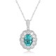 Ruif Jewelry Classic Design S925 Silver 4.21ct Lab Grown Paraiba Sapphire Pendant Necklace Gemstone Jewelry Ruif Jewelry Classic Design S925 Silver 4.21ct Lab Grown Paraiba Sapphire Pendant Necklace Gemstone Jewelry