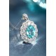 Ruif Jewelry Classic Design S925 Silver 4.21ct Lab Grown Paraiba Sapphire Pendant Necklace Gemstone Jewelry Ruif Jewelry Classic Design S925 Silver 4.21ct Lab Grown Paraiba Sapphire Pendant Necklace Gemstone Jewelry