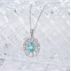 Ruif Jewelry Classic Design S925 Silver 1.338ct Lab Grown Paraiba Sapphire Pendant Necklace Gemstone Jewelry Ruif Jewelry Classic Design S925 Silver 1.338ct Lab Grown Paraiba Sapphire Pendant Necklace Gemstone Jewelry