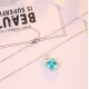 Ruif Jewelry Classic Design S925 Silver 5.5ct Lab Grown Paraiba Sapphire Pendant Necklace Gemstone Jewelry