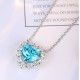 Ruif Jewelry Classic Design S925 Silver 7.97ct Lab Grown Paraiba Sapphire Pendant Necklace Gemstone Jewelry Ruif Jewelry Classic Design S925 Silver 7.97ct Lab Grown Paraiba Sapphire Pendant Necklace Gemstone Jewelry