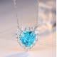 Ruif Jewelry Classic Design S925 Silver 7.97ct Lab Grown Paraiba Sapphire Pendant Necklace Gemstone Jewelry Ruif Jewelry Classic Design S925 Silver 7.97ct Lab Grown Paraiba Sapphire Pendant Necklace Gemstone Jewelry