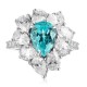 Ruif Jewelry Classic Design S925 Silver 3.49ct Lab Paraiba Ring Wedding Bands Ruif Jewelry Classic Design S925 Silver 3.49ct Lab Paraiba Ring Wedding Bands