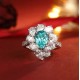 Ruif Jewelry Classic Design S925 Silver 3.49ct Lab Paraiba Ring Wedding Bands Ruif Jewelry Classic Design S925 Silver 3.49ct Lab Paraiba Ring Wedding Bands