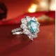 Ruif Jewelry Classic Design S925 Silver 3.49ct Lab Paraiba Ring Wedding Bands Ruif Jewelry Classic Design S925 Silver 3.49ct Lab Paraiba Ring Wedding Bands