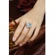 Ruif Jewelry Classic Design S925 Silver 3.49ct Lab Paraiba Ring Wedding Bands Ruif Jewelry Classic Design S925 Silver 3.49ct Lab Paraiba Ring Wedding Bands
