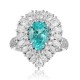 Ruif Jewelry Classic Design S925 Silver 3.635ct Lab Paraiba Ring Wedding Bands