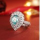 Ruif Jewelry Classic Design S925 Silver 3.635ct Lab Paraiba Ring Wedding Bands