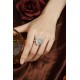 Ruif Jewelry Classic Design S925 Silver 3.6ct Lab Paraiba Ring Wedding Bands