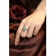 Ruif Jewelry Classic Design S925 Silver 3.26ct Lab Paraiba Ring Wedding Bands