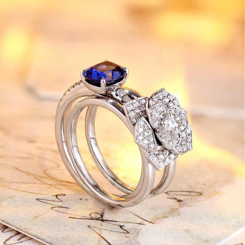 Ruif Jewelry Classic Design S925 Silver 13.34ct Lab Grown Sapphire Ring Wedding Bands ring Ruif Jewelry Classic Design S925 Silver 13.34ct Lab Grown Sapphire Ring Wedding Bands ring