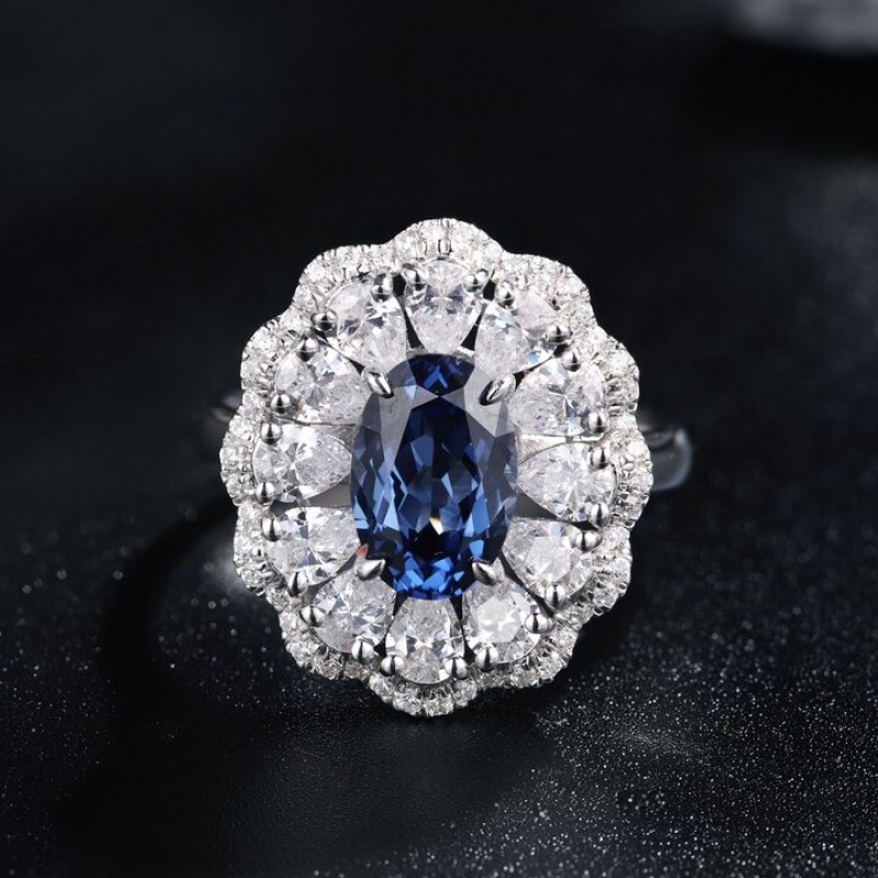 Ruif Jewelry Classic Design S925 Silver 2.64ct Lab Grown Sapphire Ring Wedding Bands ring Ruif Jewelry Classic Design S925 Silver 2.64ct Lab Grown Sapphire Ring Wedding Bands ring