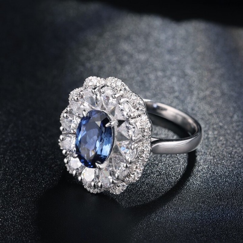 Ruif Jewelry Classic Design S925 Silver 2.64ct Lab Grown Sapphire Ring Wedding Bands ring Ruif Jewelry Classic Design S925 Silver 2.64ct Lab Grown Sapphire Ring Wedding Bands ring