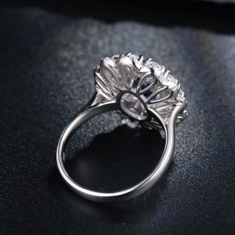 Ruif Jewelry Classic Design S925 Silver 2.64ct Lab Grown Sapphire Ring Wedding Bands ring Ruif Jewelry Classic Design S925 Silver 2.64ct Lab Grown Sapphire Ring Wedding Bands ring