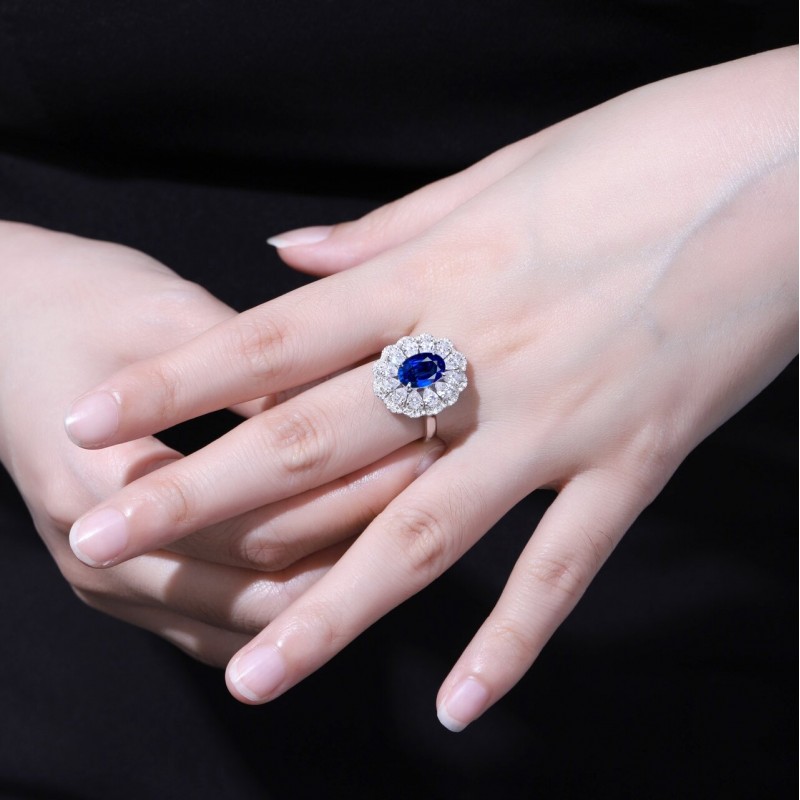 Ruif Jewelry Classic Design S925 Silver 2.64ct Lab Grown Sapphire Ring Wedding Bands ring Ruif Jewelry Classic Design S925 Silver 2.64ct Lab Grown Sapphire Ring Wedding Bands ring