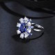 Ruif Jewelry Classic Design S925 Silver 2.75ct Lab Grown Sapphire Ring Wedding Bands ring