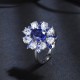 Ruif Jewelry Classic Design S925 Silver 2.75ct Lab Grown Sapphire Ring Wedding Bands ring