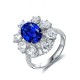 Ruif Jewelry Classic Design S925 Silver 3.08ct Lab Grown Sapphire Ring Wedding Bands ring