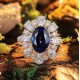Ruif Jewelry Classic Design S925 Silver 3.08ct Lab Grown Sapphire Ring Wedding Bands ring