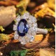 Ruif Jewelry Classic Design S925 Silver 3.08ct Lab Grown Sapphire Ring Wedding Bands ring