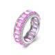 Ruif Jewelry Classic Design S925 Silver 5.51ct Lab Grown Sapphire Ring Pink Color Wedding Bands ring Ruif Jewelry Classic Design S925 Silver 5.51ct Lab Grown Sapphire Ring Pink Color Wedding Bands ring