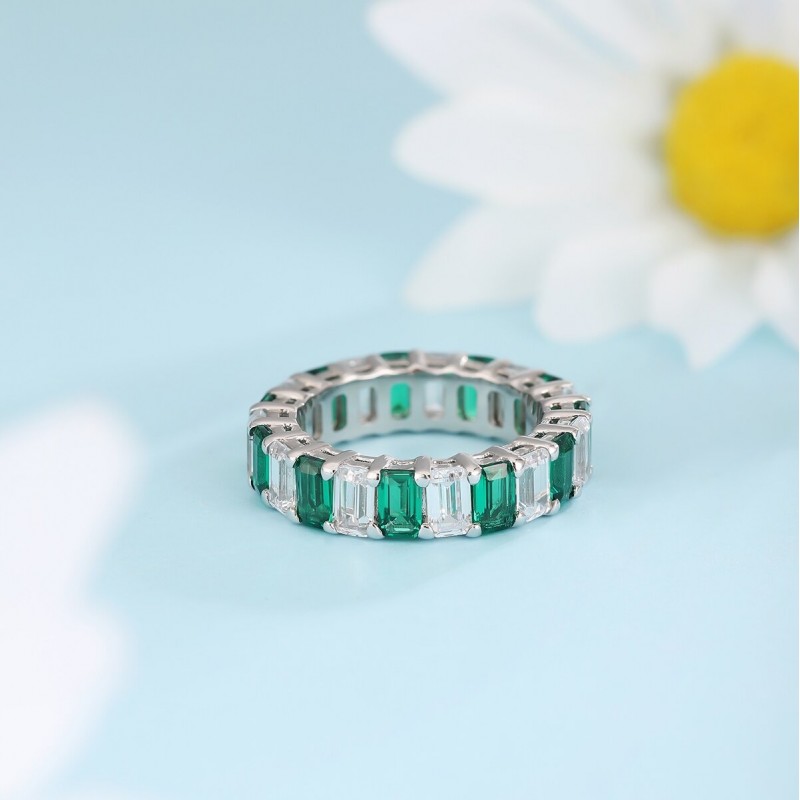Ruif Jewelry Classic Design S925 Silver 2.59ct Lab Grown Emerald/Ruby/Royal Blue Sapphire Ring Wedding Bands Ruif Jewelry Classic Design S925 Silver 2.59ct Lab Grown Emerald/Ruby/Royal Blue Sapphire Ring Wedding Bands