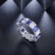 Ruif Jewelry Classic Design S925 Silver 2.59ct Lab Grown Emerald/Ruby/Royal Blue Sapphire Ring Wedding Bands Ruif Jewelry Classic Design S925 Silver 2.59ct Lab Grown Emerald/Ruby/Royal Blue Sapphire Ring Wedding Bands