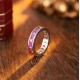 Ruif Jewelry Classic Design S925 Silver 2.06ct Lab Grown Sapphire Ring Rainbow Color Wedding Bands ring