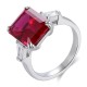 Ruif Jewelry Classic Design S925 Silver 8.578ct Lab Grown Ruby Ring Wedding Bands Ruif Jewelry Classic Design S925 Silver 8.578ct Lab Grown Ruby Ring Wedding Bands