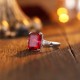 Ruif Jewelry Classic Design S925 Silver 8.578ct Lab Grown Ruby Ring Wedding Bands Ruif Jewelry Classic Design S925 Silver 8.578ct Lab Grown Ruby Ring Wedding Bands