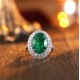 Ruif Jewelry Classic Design S925 Silver 5.59ct Lab Grown Emerald Ring Wedding Bands Ruif Jewelry Classic Design S925 Silver 5.59ct Lab Grown Emerald Ring Wedding Bands