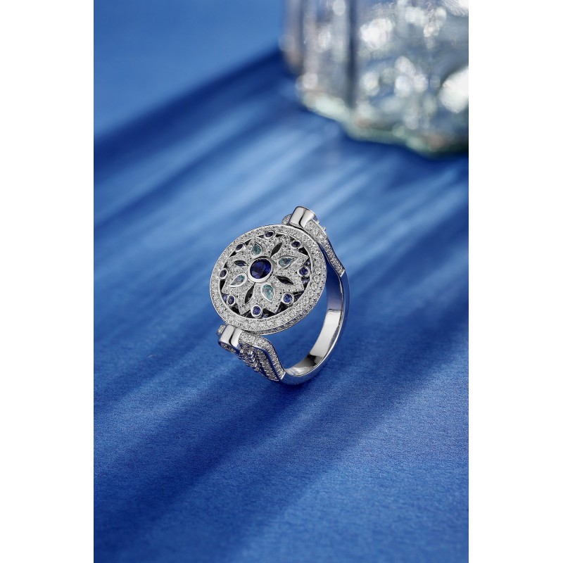 Ruif Jewelry Classic Design S925 Silver 0.525ct Lab Grown Sapphire Ring Wedding Bands ring Ruif Jewelry Classic Design S925 Silver 0.525ct Lab Grown Sapphire Ring Wedding Bands ring